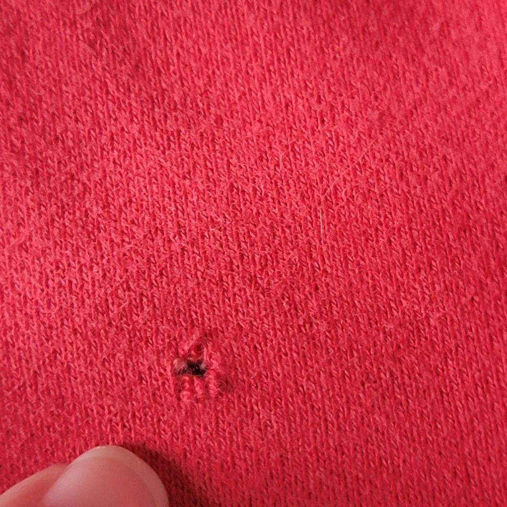 American Eagle Y2K Red White Spell Out Cozy Heavy Hooded Sweatshirt Pocket - Picture 13 of 13